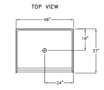 48 x 36 Shower Pan | US Made | Roll-in Shower Access