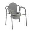 Heavy Duty Bariatric Folding Bedside Commode Chair with drop arm design