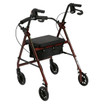 Rollator Rolling Walker with 6" Wheels Removable Back | Red