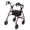 Aluminum Rolling Walker | Removable Back | Padded Seat