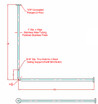 Corner Shower Curtain Rod | 48 x 48 Stainless Steel