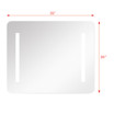 Backlit Bathroom Mirror | Touch Sensor | Rectangle | 36 X 30