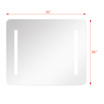 Backlit Bathroom Mirror | Touch Sensor | Rectangle | 36 X 30