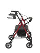 Adjustable Height Rollator Rolling Walker | 6" Wheels | Red
