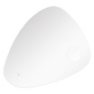 LED bathroom mirror with touch sensor, rounded design