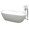 63-in x 32-in x 21-in Freestanding Tub and Faucet Kit, White TRS_SSW6331-T4210