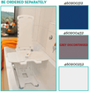 Bellavita Bath Lift Comfort Cover in various colors, displayed in a bathtub setting