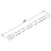 EZ Able® Straight Shower Curtain Rod Kit, adjustable length of 35.5" to 72.5"