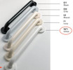 12 x 24 inch L-shaped grab bar in five color options including black, grey, biscuit, ivory, and white