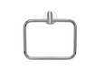 Collapsible square toilet roll holder in polished chrome finish