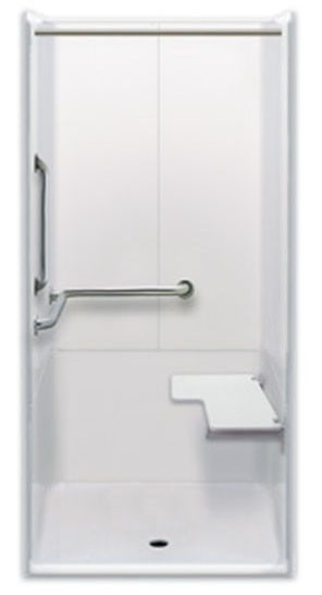 ADA Shower Stall with Seat & Center Drain 40 x 40