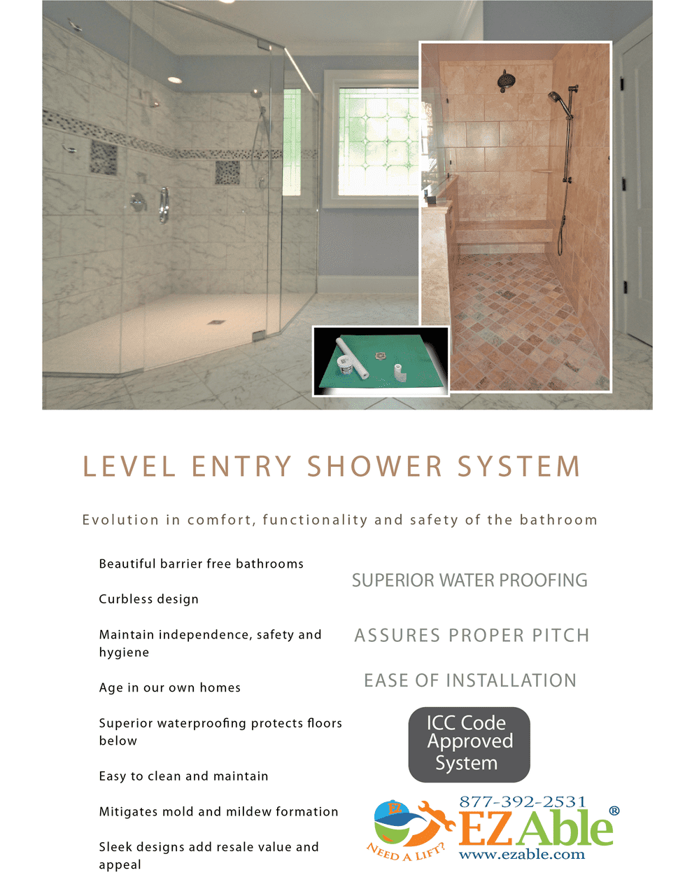 Level Entry Shower System Parts & Accessories