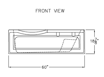 NewEdge Bathtub bathtub with seat built in the edge