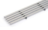 Proline linear shower drain cover with sleek, modern design with multiple slats