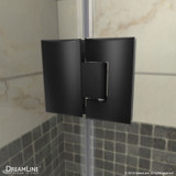 DreamLine Unidoor-X shower door hinge in black finish