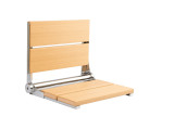 Folding Shower Seat | Rich Wood Grain Look | 500lbs Capacity