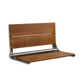 Folding Teak Shower Seat | Natural Wood | 500 lb Capacity