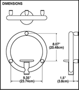 Soap Dish + Integrated Grab Bar | Invisia Collection (INV-SD)