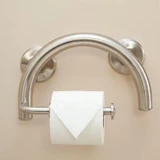 Toilet Paper Holder & Grab Bar Brushed Stainless