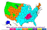 EZ Able® Brand Shipping Map