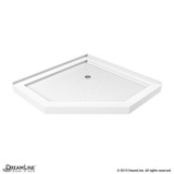 Neo Angle Shower Base | 42 x 42 | Corner Drain | White