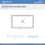 Solid Surface Shower Pan | 60 x 36 | White