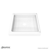 Solid Surface Shower Pan | 36 x 36 | Double Threshold | White