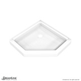 Solid Surface Neo-Angle Shower Base | 36 x 36 | Corner Drain