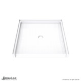 Solid Surface Shower Pan | 37 x 38 | Center Drain | White