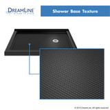 Double Threshold Shower Base | 48 x 36 | Right Drain | Black