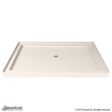 DreamLine Shower Base | 42 x 34 | Center Drain | Biscuit