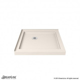 Double Threshold Shower Base | 36 x 36 | Corner Drain | Biscuit