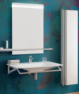 Large heavy-duty folding shower seat with legs, designed for bathroom safety, supporting up to 660 lbs, showcased