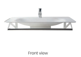 Solid Surface Sink has SS Hand Pull-Towel Holder | 47" x 21"