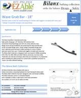 ADA Shower Grab Bar | 24 Inch Wave Style