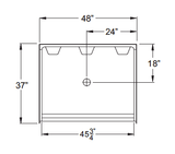No Step Shower | 48 X 36 Shower Stall | US Made dimensions