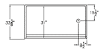 Top view of the 60 x 32 barrier-free shower pan