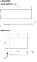 64 x 74 QuickDrain ADA Pan Sloping Kit | CURBLESS Shower