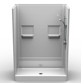 Curbed Shower | 60 x 34 | Multi-Piece | Subway Tile Pattern