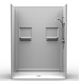 Barrier Free Shower Stall | 54 x 30 | Multi-Piece | Subway Tile