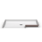 ADA Shower Pan | 64 x 42 | Code Compliant | Wing Wall