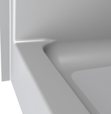 Neo-Angle Shower Pan | 48 x 48 | Center Drain | 4" Curb | 4" Threshold | Curbed Shower Base