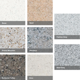 Curbed Shower Pan | 54 x 36 | Left, Right and Center Drain | Molten Stone | Solid Surface