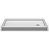 Curbed Shower Pan | 60 x 34 | Right Drain
