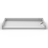 Curbed Shower Base | 60 x 30 | Side Drain | 2.5" Curb