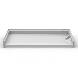 Curbed Shower Base | 60 x 30 | Side Drain | 2.5" Curb