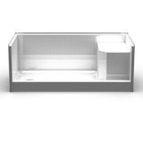 Shower Base With Molded Seat | 60 x 30 | L/R Drain | 5" Curb