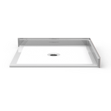 Double Entry Shower Pan | 48 x 48 | Barrier Free | Center Drain | Right Wall