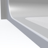 48 x 48 accessible shower pan with center drain and dual barrier free entrances
