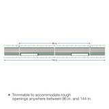 QuickDrain 144 inch wall-mounted linear drain for accessible curbless shower design